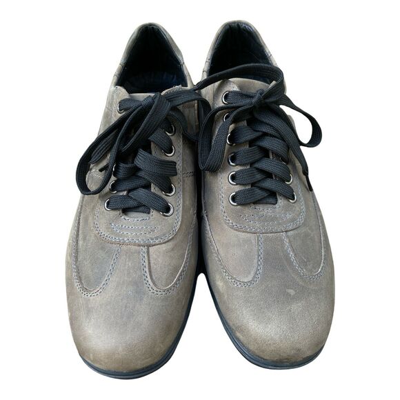 GDEFY Versoshock Trampoline Technology‎ Olive Green Men's Leather Sneakers 8 - Picture 1 of 7
